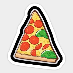 Cartoon Pizza Slice Sticker